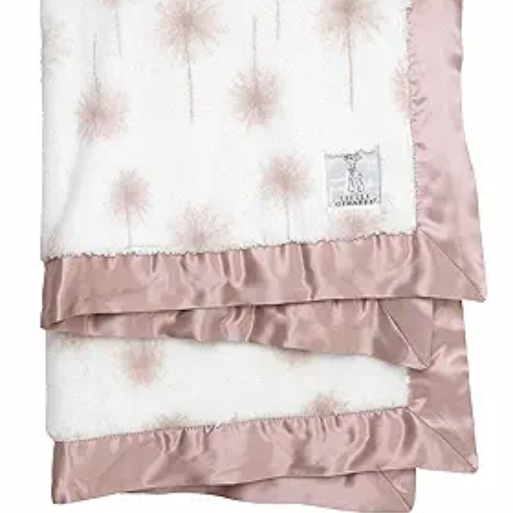 Little Giraffe Luxe Dandelion Baby Blanket 29" X 35", Dusty Pink, NWT